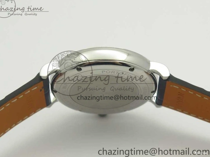 MIROTIME 1224 Fashionable Portofino IW458101 Diamond Bezel SS MK 1:1 Best Edition Blue Dial On Blue Leather Strap MIYOTA 7169